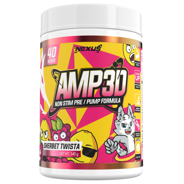 AMP3D Non-Stim Pre-Workout: Sherbert Twista