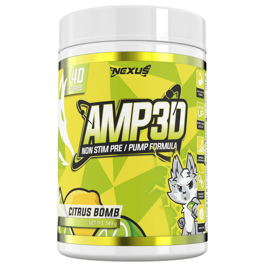 AMP3D Non-Stim Pre-Workout: Citrus Bomb - Nexus Sports Nutrition