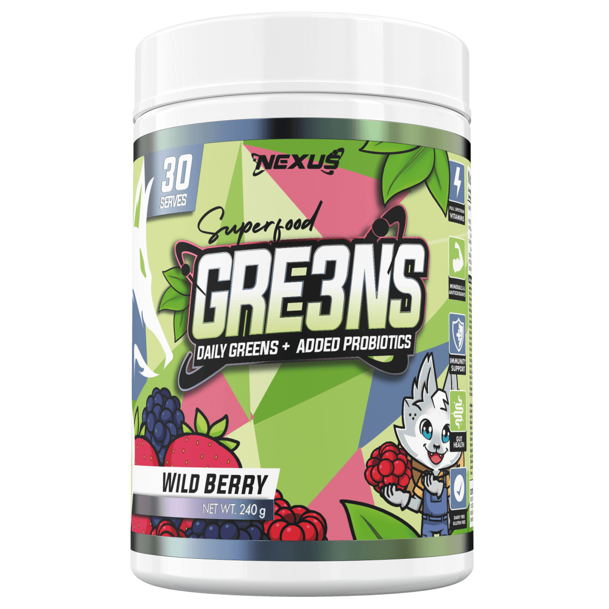 GRE3NS: Wild Berry - Nexus Sports Nutrition