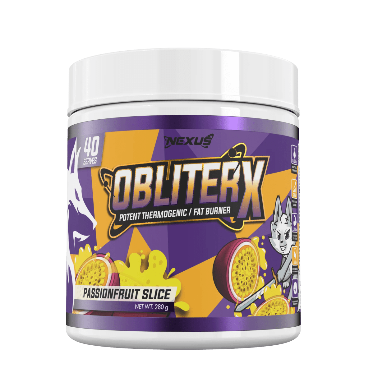 ObliterX Fat Burner: Passionfruit Slice - Nexus Sports Nutrition
