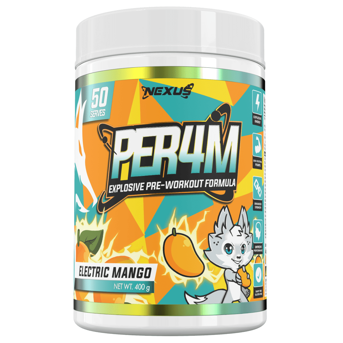 PER4M Pre-Workout: Electric Mango - Nexus Sports Nutrition