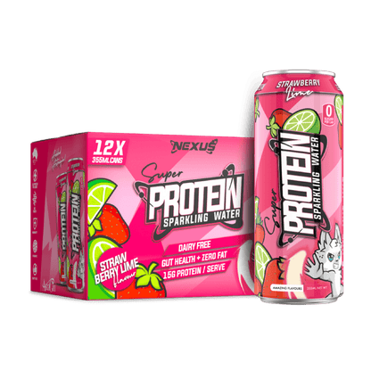 Super Protein Water RTD: Strawberry Lime (12 Pack) - Nexus Sports Nutrition