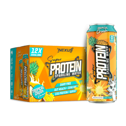 Super Protein Water RTD: Tropical Crush (12 Pack) - Nexus Sports Nutrition