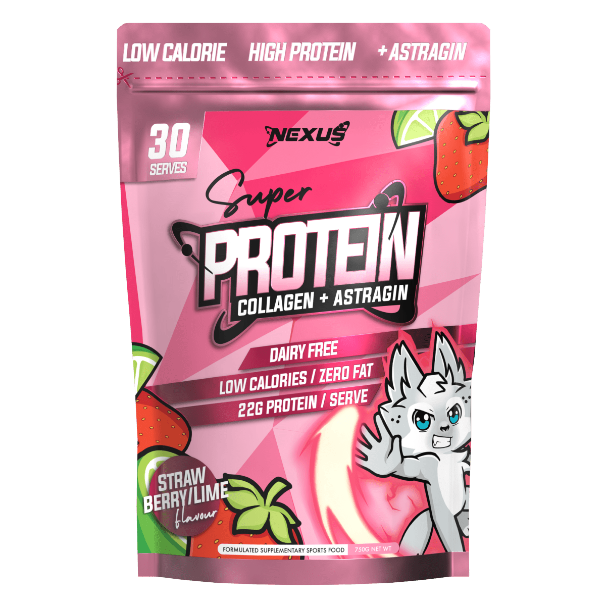 Super Protein Water: Strawberry Lime (30 Serves) - Nexus Sports Nutrition